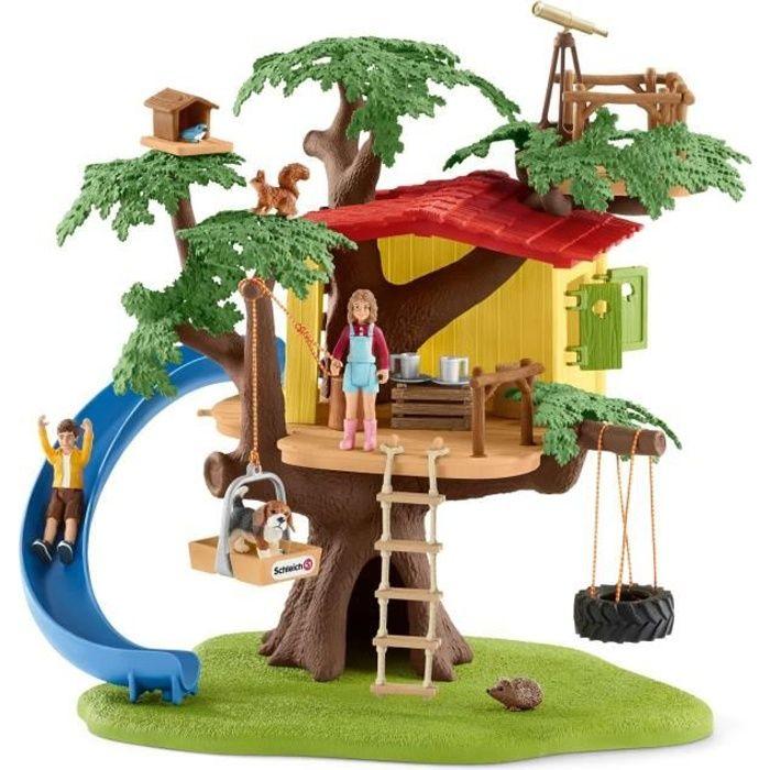 Figurine Cabane aventure dans les arbres - SCHLEICH - Mixte - Extérieur - A partir de 3 ans