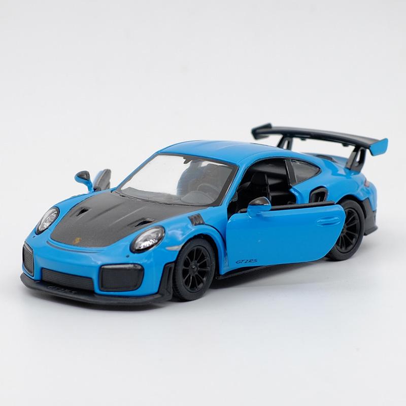 AAU1 Kinsmart Porsche 911 GT2 RS Sport Car Alloy Diecast Car Model 1/36 Toy With Pull Back For Children Gifts Toy Collection