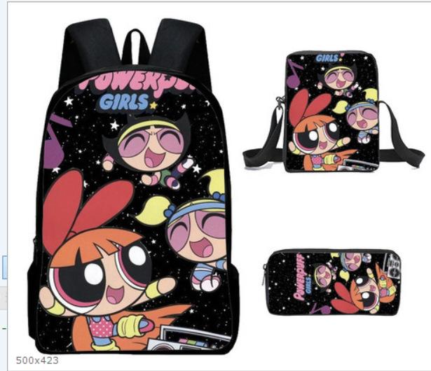 Zaino Cartone Animato Anime Poliziotta Volante Stampa Digitale Zaino Scolastico Studente Borsa a Tracolla Obliqua Astuccio