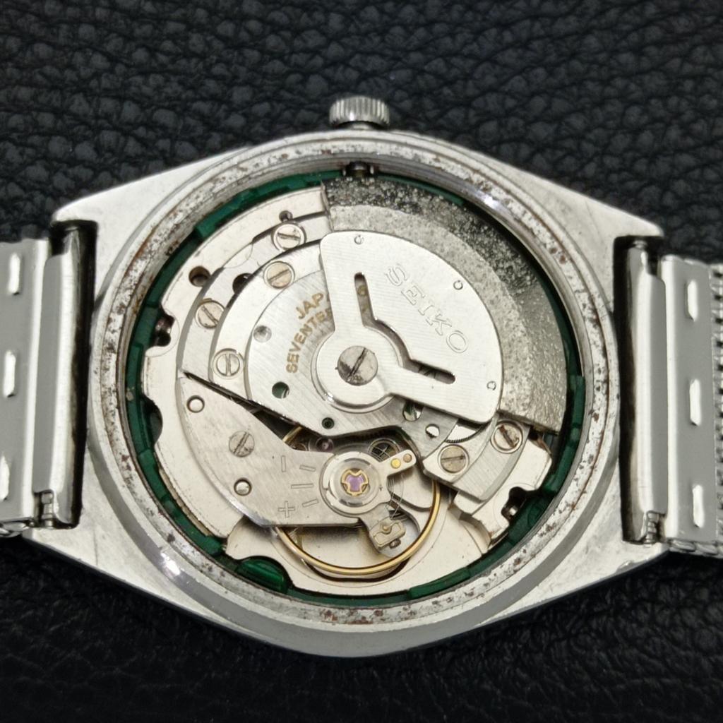 Seiko 5 AUTOMATIC 6309A JAPAN MENS VINTAGE BLACK COLOR DIAL WATCH A701668-5