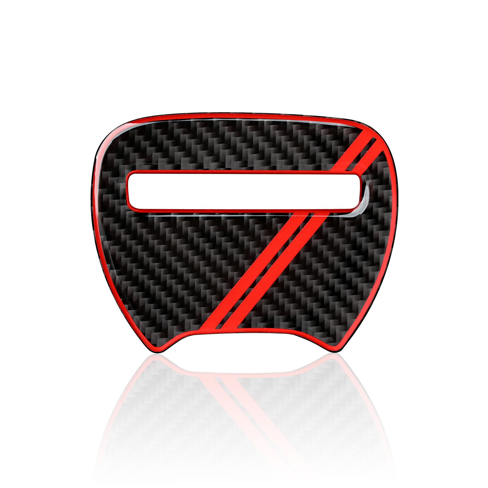 

Накладка на рулевое колесо автомобиля для Dodge Challenger 2015-2023 Dodge Charger 2015-2023 Durango 2014-2021 из углеродного волокна красный