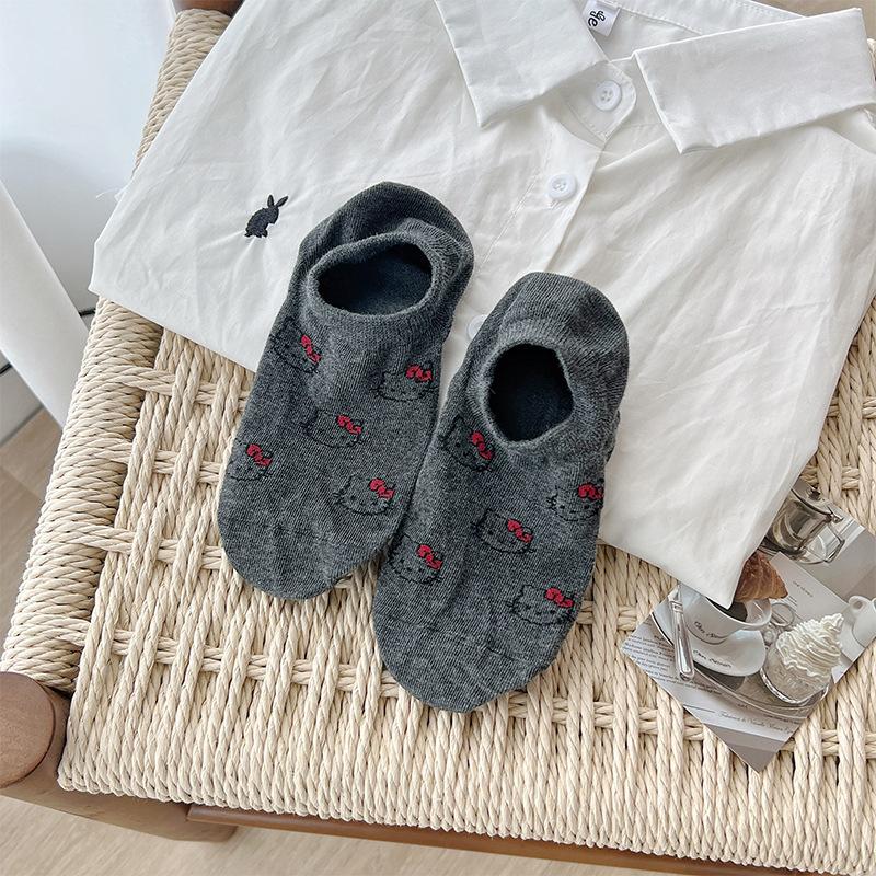 Thickened Fleece Mid-Leg Socks Vintage Dot Gauze Fluffy Bear Stockings Warm And Cute Cartoon Trendy Socks