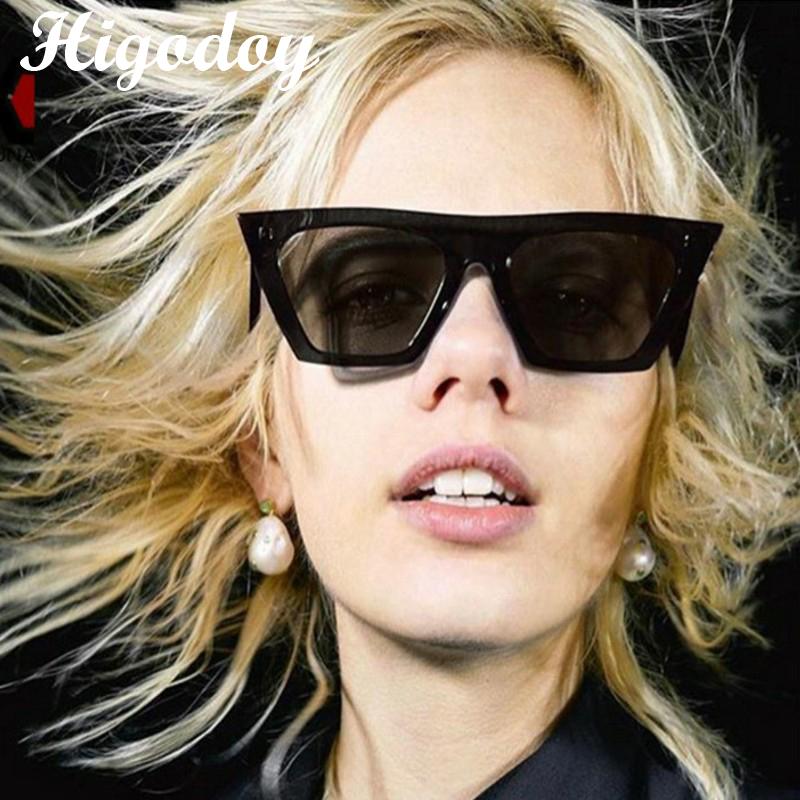 Higodoy Fashion Retro Square Women Sunglasses Brand Designer Luxury Ladies Vintage Eyewear Sol Mirror Sun Glasses UV400