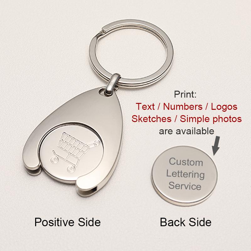 Porte-clés Personnalisé Lettres Personnalisées Design Enfichable Panier d'Achats Porte-clés Haute Qualité pour Porte-clés de Voiture