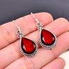 Garnet Drop Earring 925 Sterling Silver Jewelry Best Gift For Her