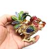 Premium Alloy Rooster Figurine Box With Enamel Finish For Safekeeping Valuables And Gifts Jewelry Organiser