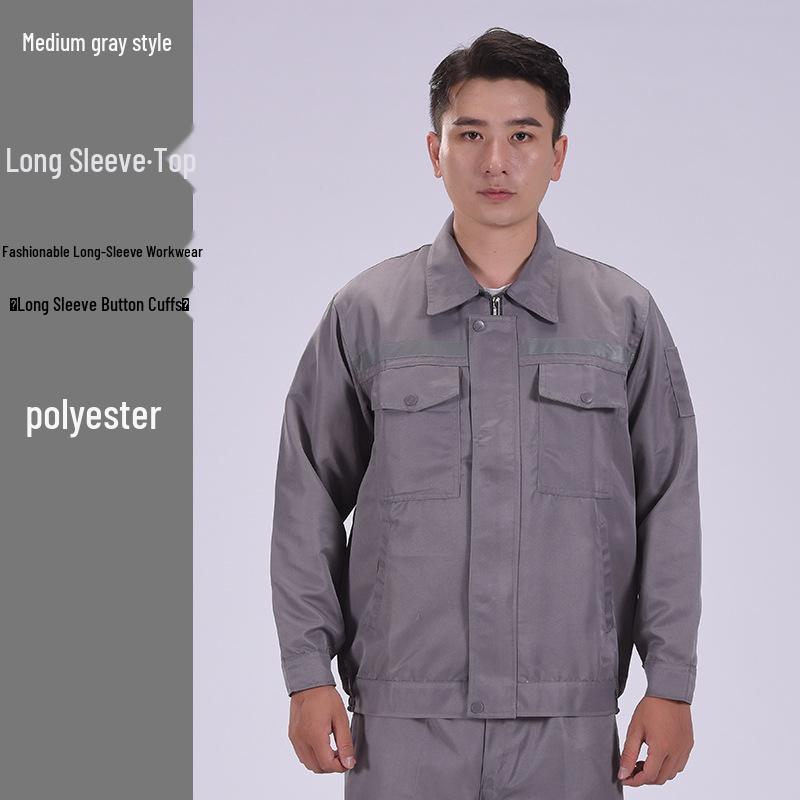 

Men s Long Sleeve Workwear Set: Durable Labor Protection, Auto Repair & Site-Ready Uniform L