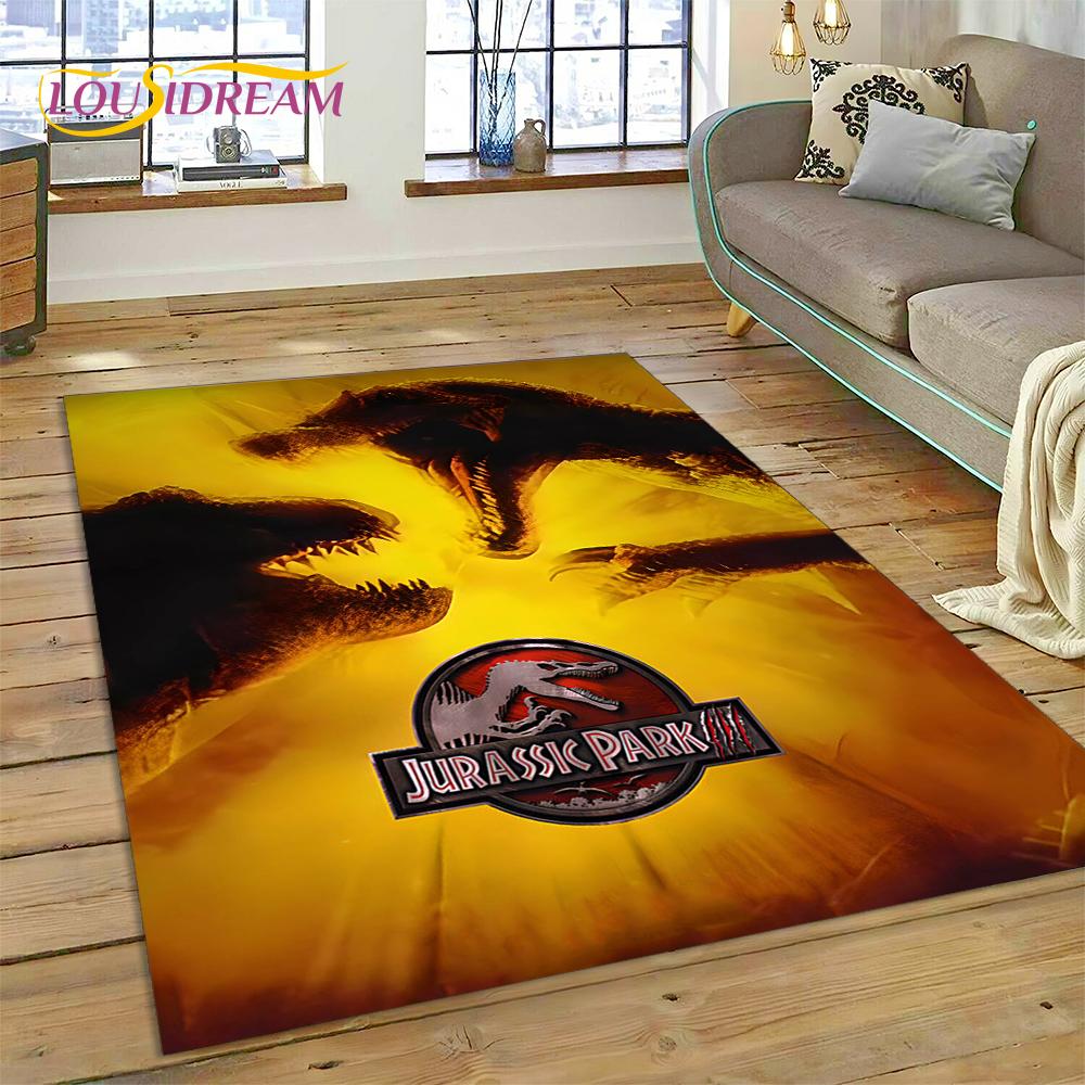 3D Cartoon Jurassic Park Dinosaur Dino Rug Carpet for Living Room Bedroom Decor,floor Mat Non-slip Decoration for Sofa Doormat