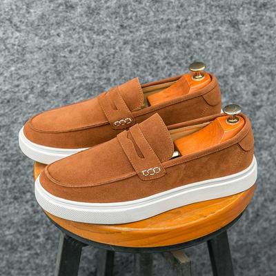 Plus Size Men's Slip-on Canvas Shoes - British Casual Loafers, European Style.
