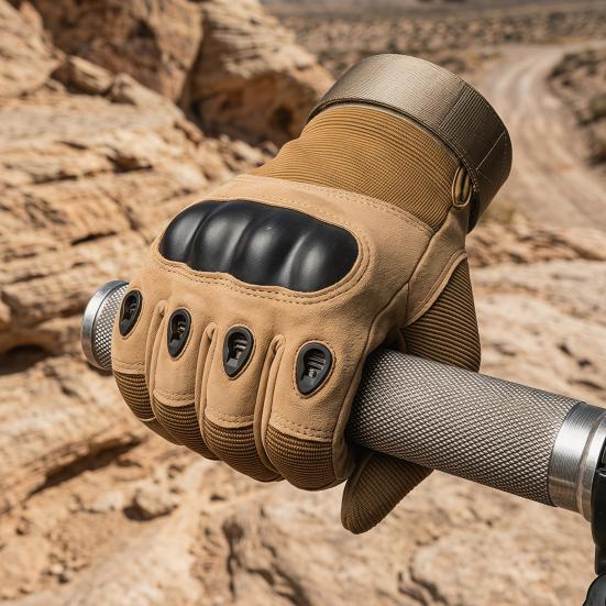 Guanti Tattici da Uomo Antiscivolo Imbottiti Ventilati per Allenamento Outdoor Motociclismo Sollevamento Pesi Fitness