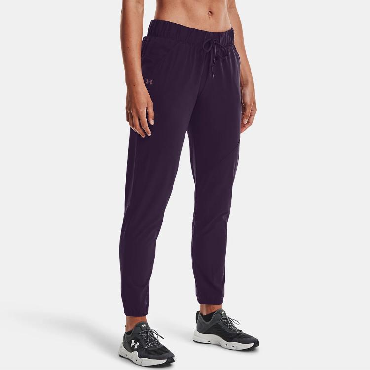 Under Armour Outdoor Solid Color Jogger Pants Women Bottoms Purple 1325806-503