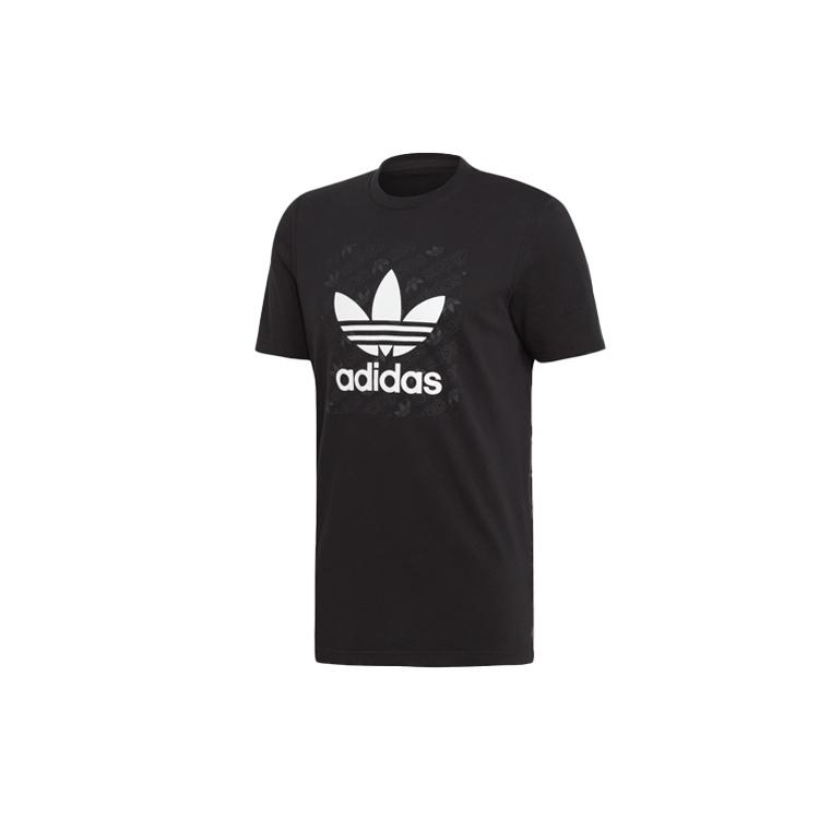 adidas originals Large Logo Round Neck Short Sleeve Black Men s ED7043 S
