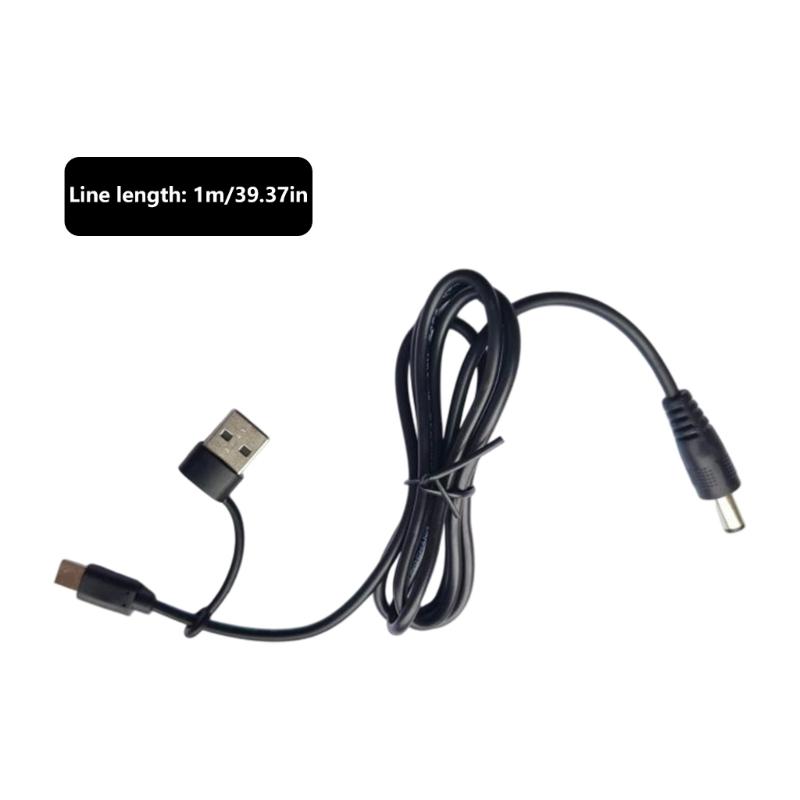 12V 3A Output USB Type C To DC5.5x2.1mm Charging Cord with Technology for Reliable Power To Fan Speakers Cameras