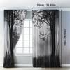 2PCS Blackout Curtains Misty Forest Gothic Print Polyester Rod Pocket Top for Bedroom Living Room Home Decor