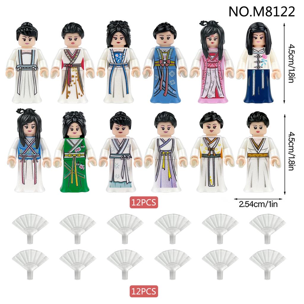 Girl Series Chinese Style Hanfu Elements Building Blocks Assemble Girl Toys