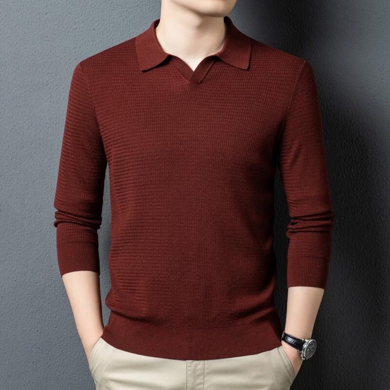 Men s Cashmere Blend Polo Sweater L
