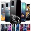 For vivo Y53S 4G Case Y31 2021 Tempered Glass Hard Back Case for vivo Y31 2021 Phone Cover Cat Bumper Fundas Capa For vivoY53 5G