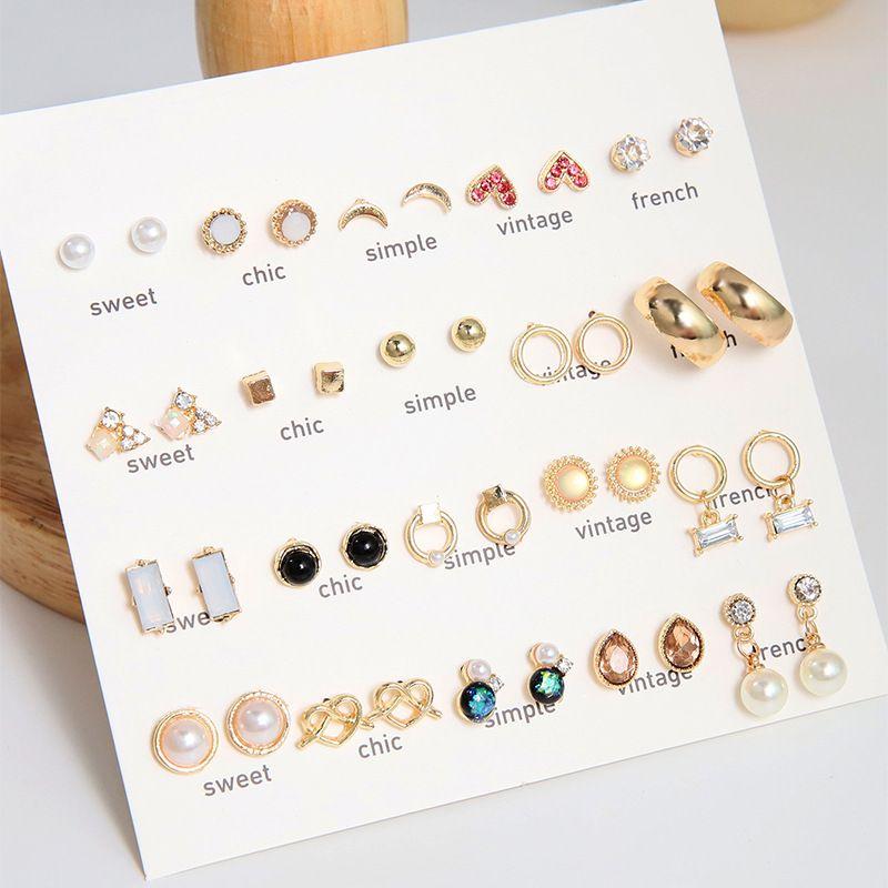 

INS Women s 925 Silver Needle Daily Removal-Free before Sleep Stud Earrings E0159