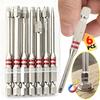 6pcs Magnetic Hexagonal TS2 Steel Bits Non-slip Pagoda Batch Head Set Electric Screwdriver Carpentry Repair Drill Accessories