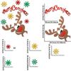 Removable Window Static Stickers Non-woven New Year Stickers New Christmas Door Stickers  Christmas