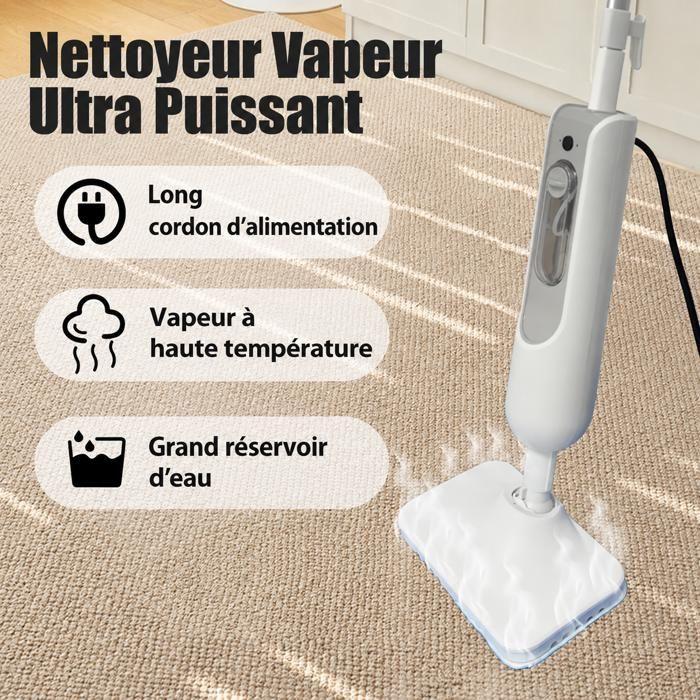 Steam Mop - MAWIRON - Multi-surfaces - 1500W - Tank 0.35 L - Rotary Head 180°
