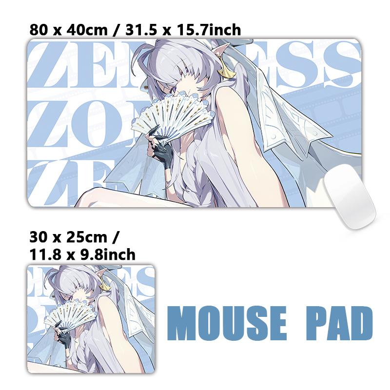 Anime Zzz Mouse Pad 900x400mm Large NonSlip Gaming Desk Mat Laptop Keyboard Tray Office Zenless Zone Zero Black