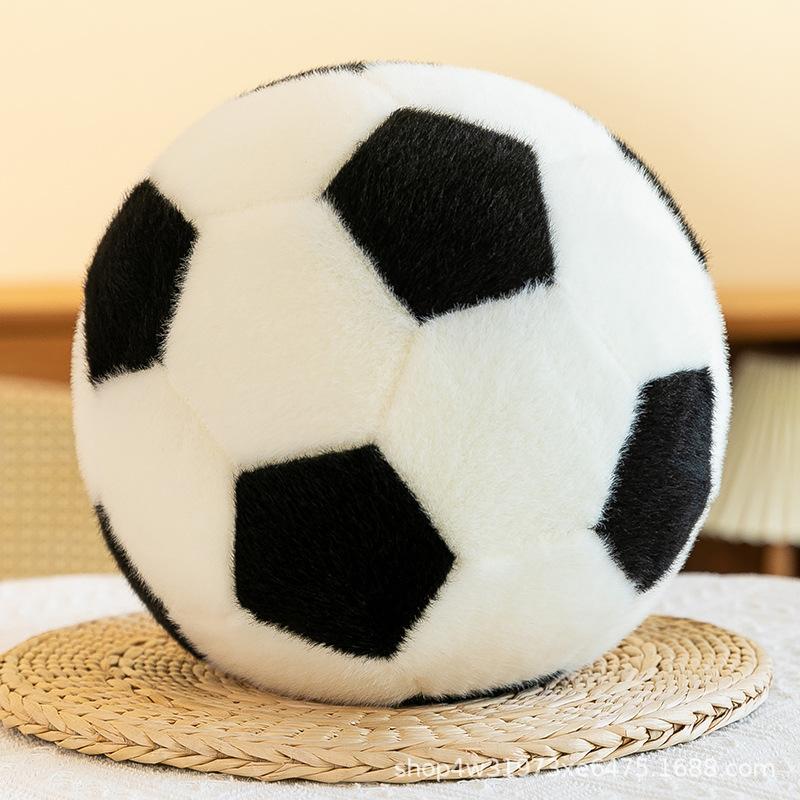Simulated Ferret Soccer Plush Toy Children's Doll Round Pillow Grab Machine Doll Boy Holiday Gift