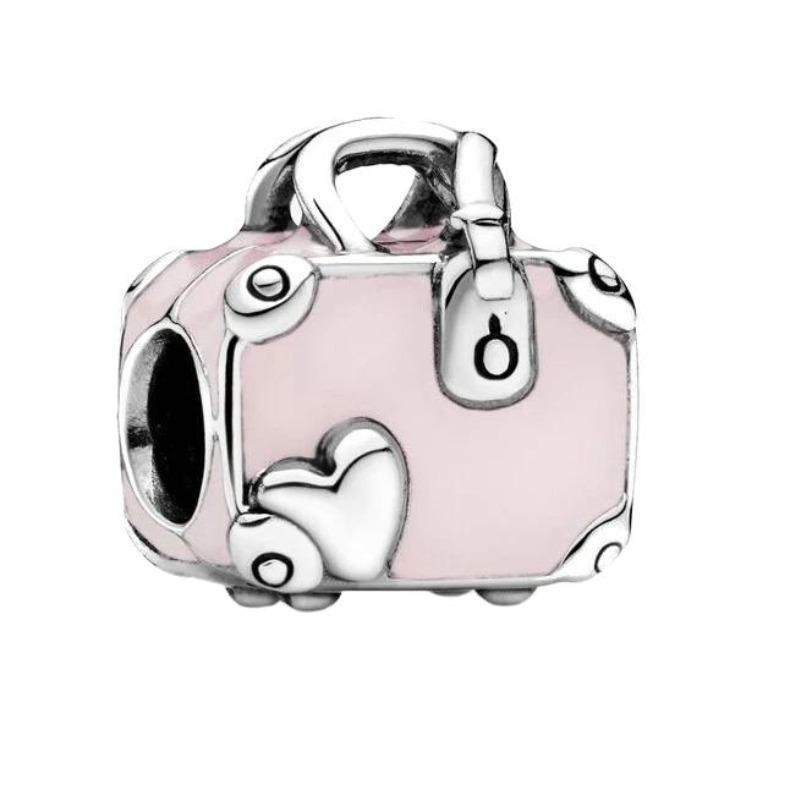 Back To School Copper Charms Bag Earphone Magic Cube Watch Games Console Bead Pendant Fit Bracelet Necklace Jewelry