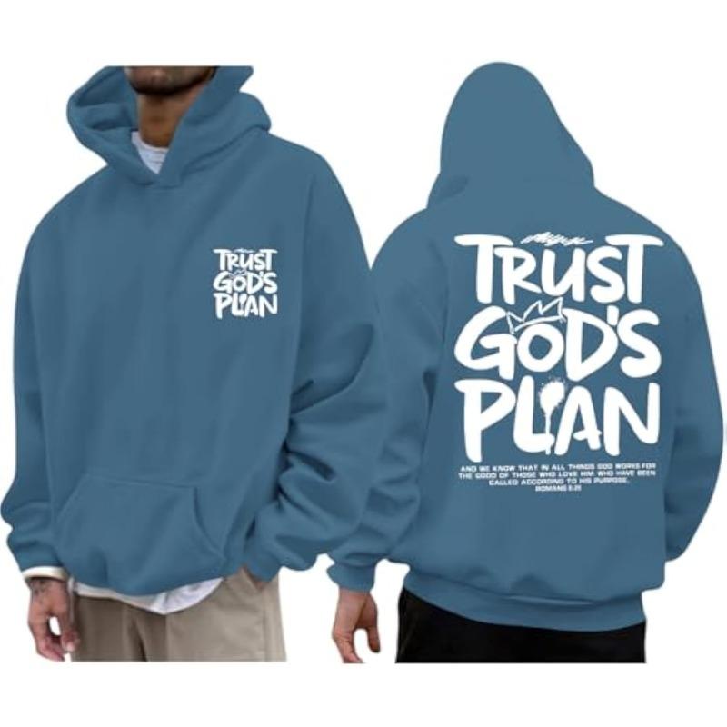 Christian Hoodies for Men Jesus Hoodie Religious God Sweatshirts Faith Bible Verse Sweatshirt Inspirational Pullover