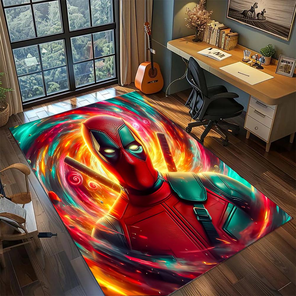 Deadpool: Fun Collectibles Rug Carpet Large Area Rug Non Slip Washable Floor Mat Gamer Room Bedroom Home Decor