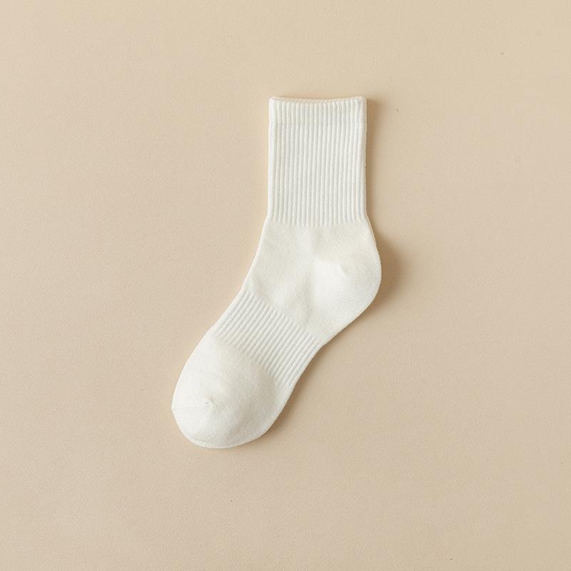 Coffee-colored Mid-calf Women's Autumn and Winter Trendy High-elastic Women's Socks and Simple Socks