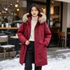 Autumn and winter new long knee thickened hooded fashion casual, cotton clothes warm rural coat tide
