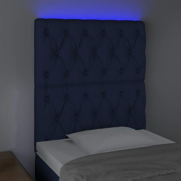 VidaXL LED Headboard Bedroom Furniture Single Bed Accessory Headboard Bed Frame Interior Blue 3122740