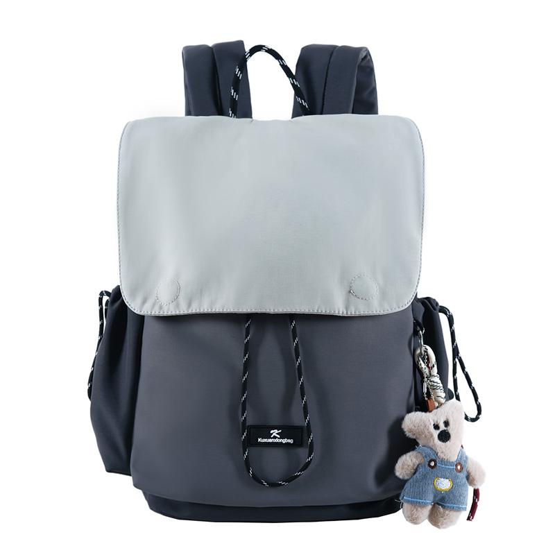 Compact Drawstring Backpack for Women and Men Lightweight Nylon Outdoor Travel Bag