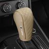 Car Gear Shift Cover PU Leather Shift Lever Cover Gearbox Shifter Knob Protective For BMW Mini Cooper F54 F55 F56 R56 R60 SONE Roadster Clubman Coupe