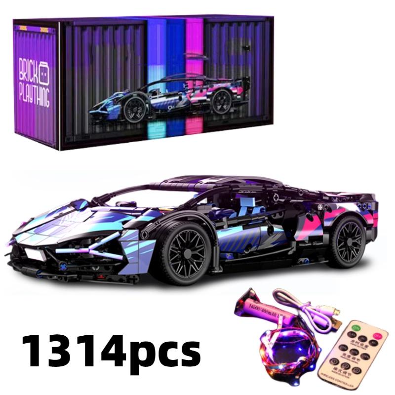 Compatible With Lego Remote Control Racing Car Building Blocks Lamborghini Porsche 911 Foreign Trade Product Assembly Car Model