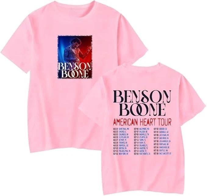 

New 2025 Benson Boone American Heart Tour Unisex T-Shirt S-4XL High-end Luxury Is for Both Men and Women Top Y2k 4XL