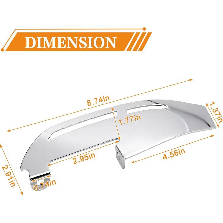Chrome Driver Floorboard Heel Guard for Harley Touring 1986-2025 | Fits Electra glide/Road glide/Road king/Street glide 1986-2025, FLD '12-2016,