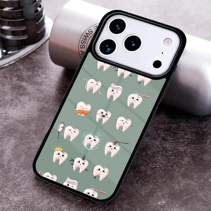 Dentist Tooth Phone Case For iPhone 17 16 15 14 13 12 11 Pro Max Plus 17Air Soft Silicone Cover
