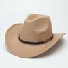 European and American Western Cowboy Hat Big Edge Woolen Punk Style Knight Hat Felt Hat Jazz Hat Top Hat