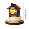 New Christmas Resin Small House Santa Claus Shop Micro Landscape Resin Ornaments Christmas Decorations Desktop Ornament Lights