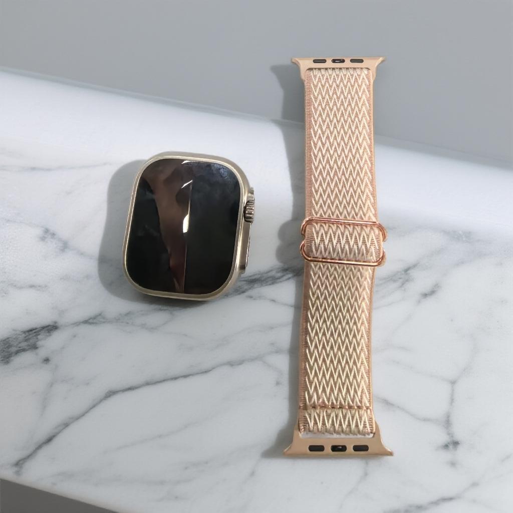 Stretchy Nylon Band for Apple Watch Series 11 10 Ultra 3/2 SE 42mm 38mm 46mm 41mm 45mm 49mm Adjustable Sport Strap for Women Men