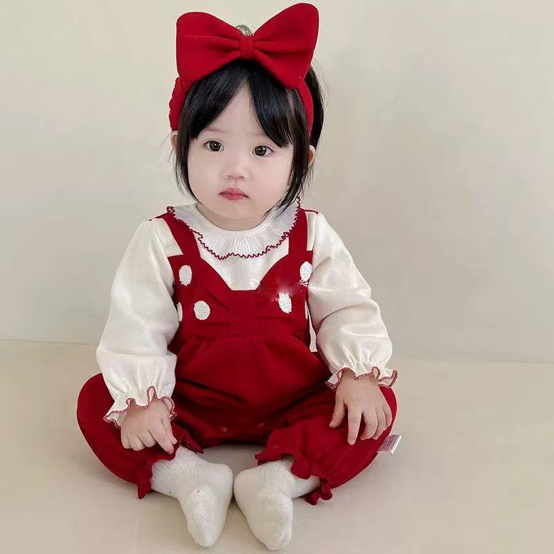 

Autumn/Winter Baby Girl Romper - Cute Princess Outing & Crawling Suit 66 cm