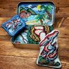 Tin Box Embroidery Kit Horror Themed Cross Stitch Kit Vintage Sewing Kit Halloween Embroidery Craft Set Gift for Embroidery Enthusiast