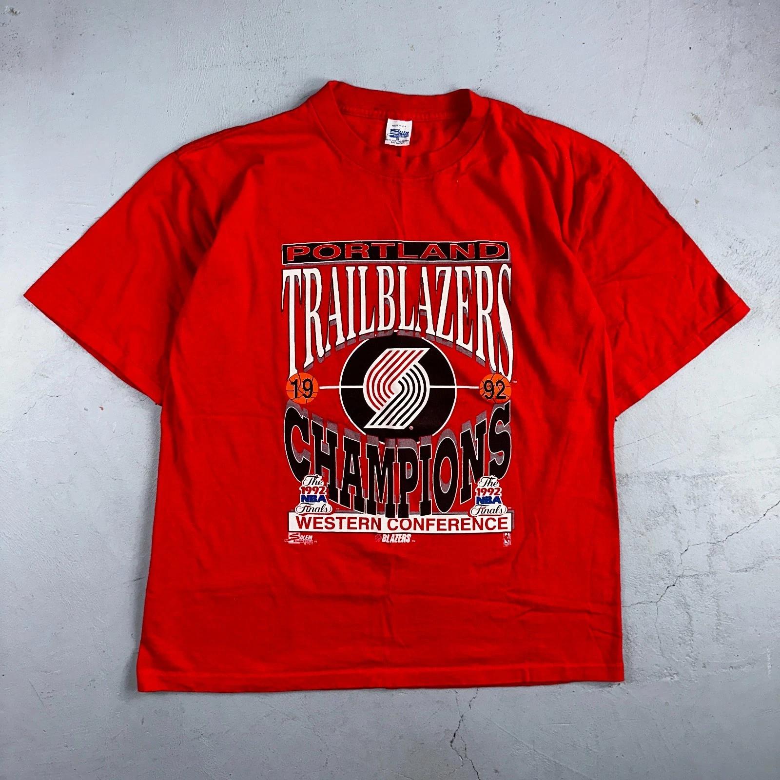 

Portland Trail Blazers 1992 NBA Finals T-Shirt VTG Western Conference USA Salem L