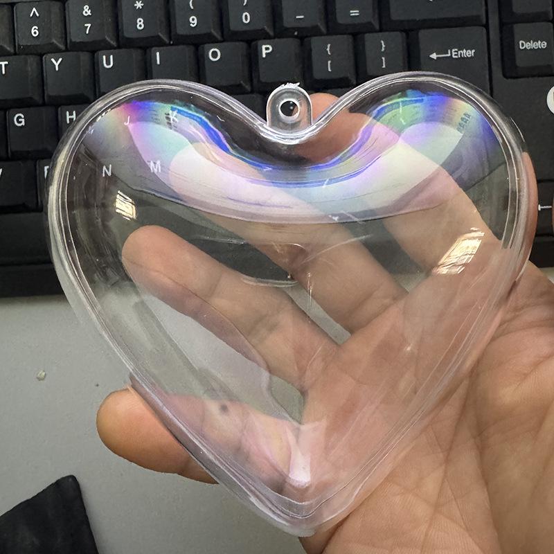 Clear Plastic Hanging Ball Ornament - Openable, Round, for Christmas & Kindergarten Decorations