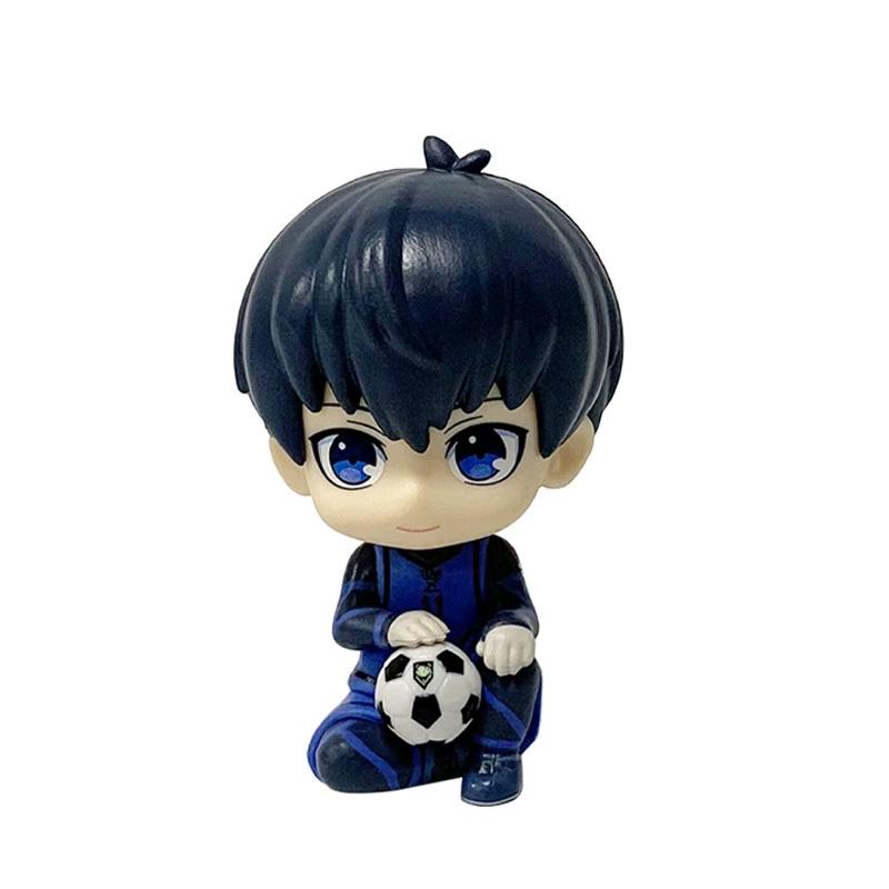 10cm Blue Lock Anime Figure Q Version Nagi Seishirou Action Figure Kawaii Isagi Yoichi Figurine PVC Collection Model Doll Toys