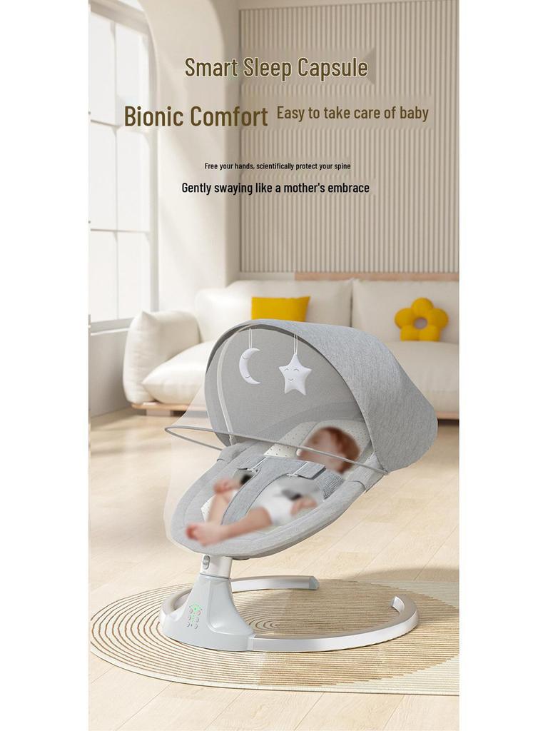 Multifunctional Electric Baby Rocking Chair Cradle: Newborn Comfort Recliner for Sleeping.
