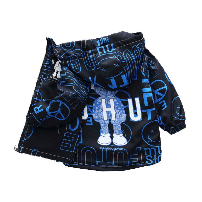 Jungen Kapuzenmantel 2025 Frühling und Herbst Kinder Handsome Jacke