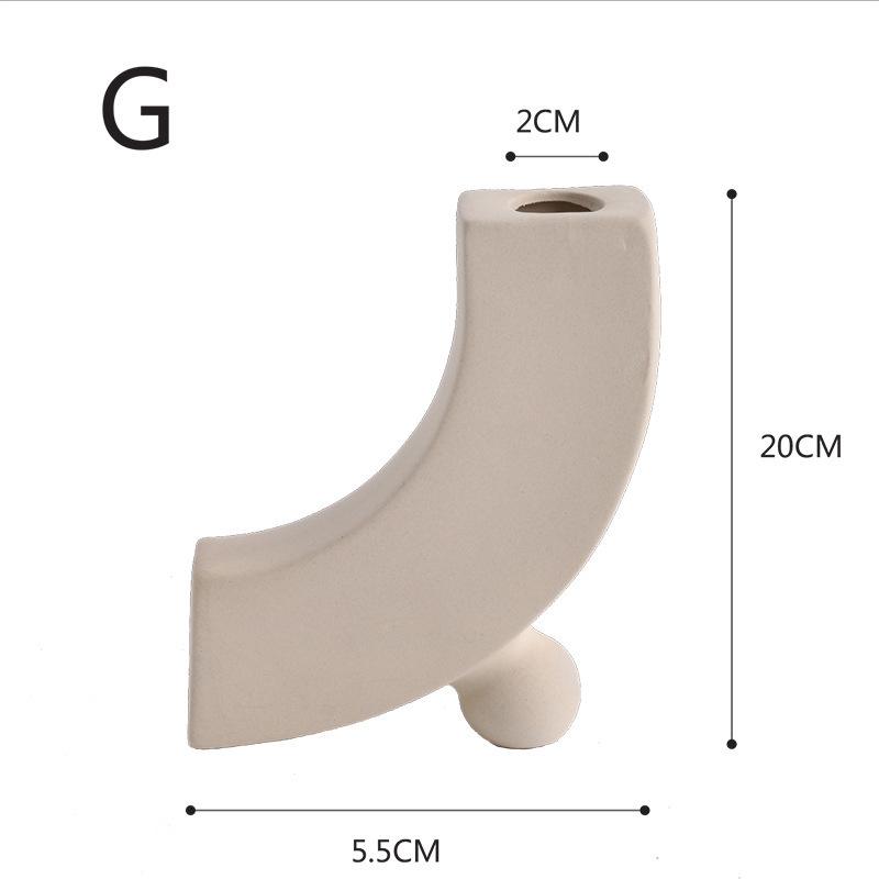 

Скандинавская многоугольная круглая керамическая ваза для дома, гостиной, ТВ-тумбы, столешницы, украшения для искусства в стиле homestay, ваза для композиций из сухоцветов